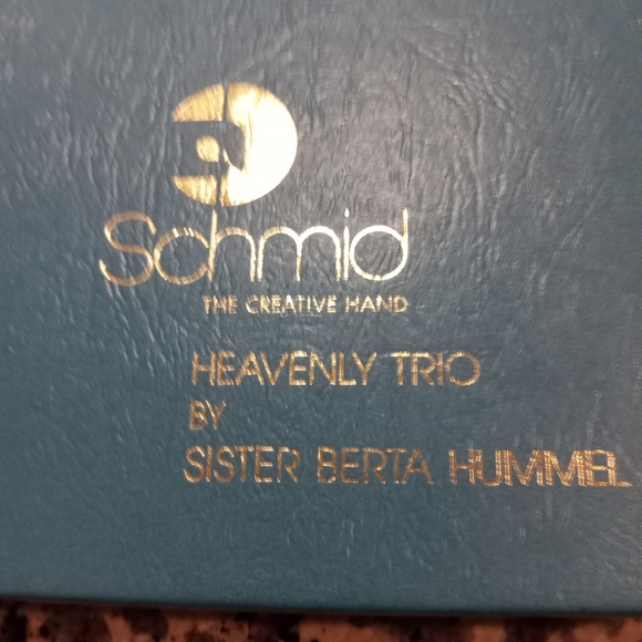 Vintage 1978 Heavenly Trio Angels Porcelain Ltd Ed Christmas Plate Schmid w Box - Picture 6 of 9